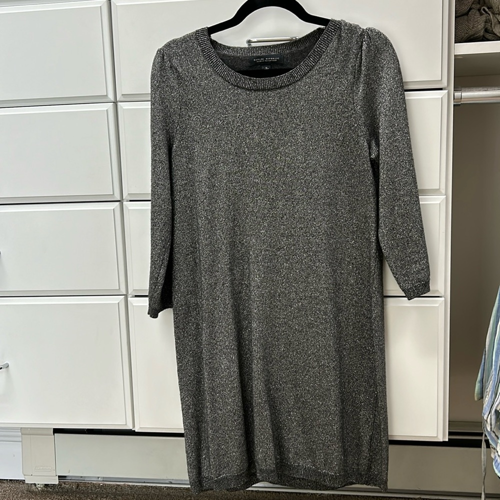 Banana republic black sparkly tunic. Size medium.